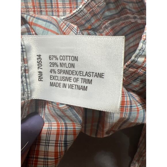 Orvis Men Active Fit Zipper Pocket Button Down Shirt Size L Plaid Long Sleeves - Picture 8 of 11